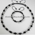 newly fashion design shamballa bracelet necklace and earring Shamballa Jewelry Set